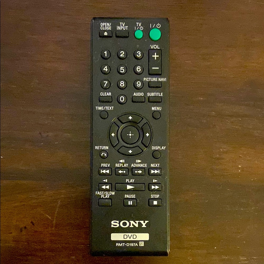 SONY DVD Remote RMT-D197A